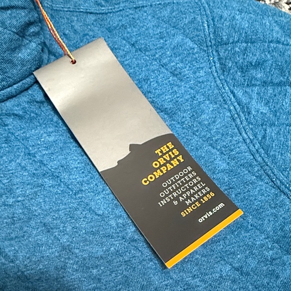 Orvis Fleece Full Zip Puffer Jacket Men’s Sz S Outdoors Hiking Cabincore Casual - Picture 6 of 8